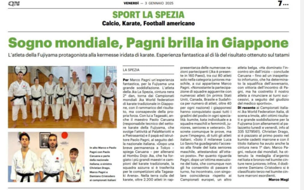 Miniatura Articolo Karate Miniatura Articolo Karate